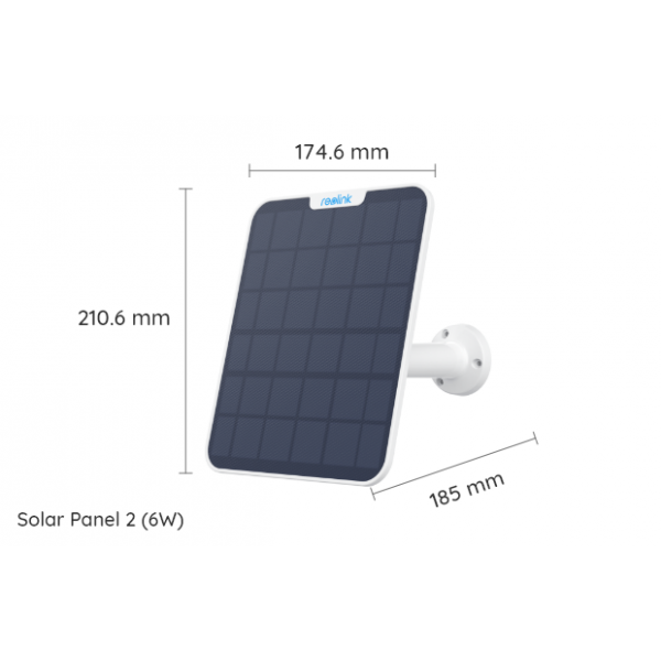Reolink Solar Panel 2 6W IP65 Compatible con cámaras Reolink alimentadas por batería