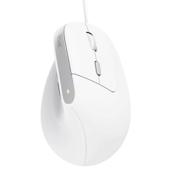 Mouse Trust Ergo Bayo Ii 25397 Dpi Ajustable 800-2400ppp 6 Botones Cable 150cm Blanco