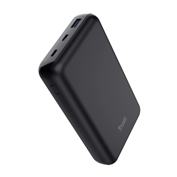Bateria Externa Trust Laro 100w 20000mah -1 Usb-a Y 2 Usb-c Para Portatil Negro