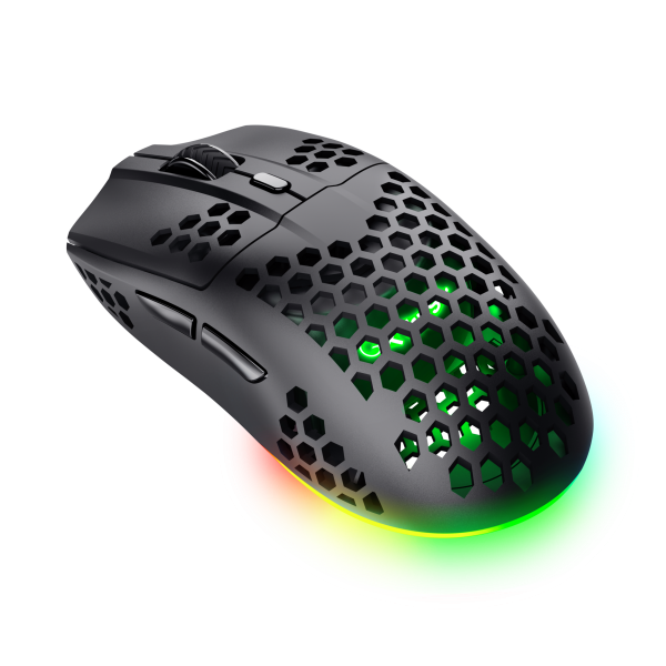 MOUSE TRUST WIRELESS GXT 929BK HELOX ULTRALIGERO, ILUMINACION LED CON RESPIRACION NEGRO
