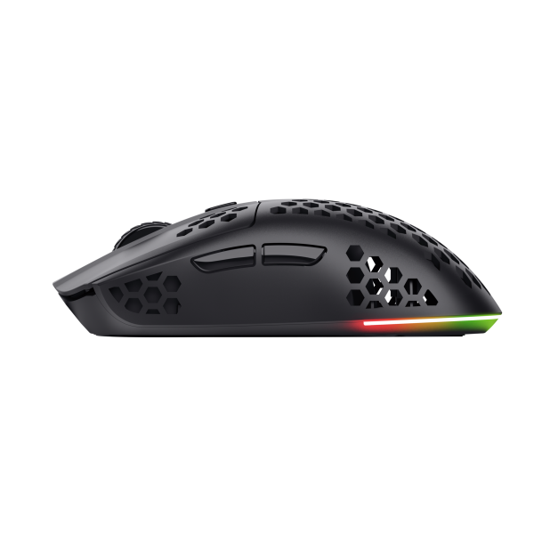 MOUSE TRUST WIRELESS GXT 929BK HELOX ULTRALIGERO, ILUMINACION LED CON RESPIRACION NEGRO