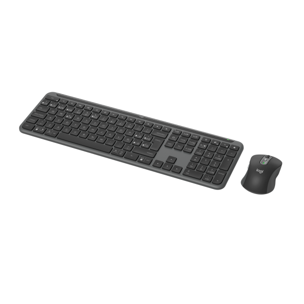 Teclado Y Mouse Logitech Wireless Signature Slim Mk950 Multidispositivo 4000 Dpi Ergonomico Grafito