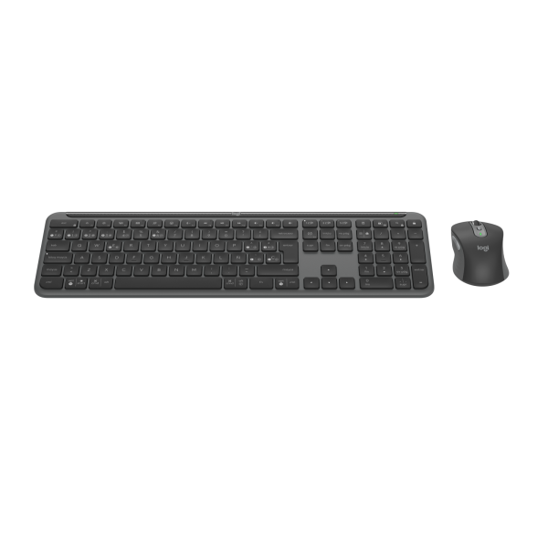 Teclado Y Mouse Logitech Wireless Signature Slim Mk950 Multidispositivo 4000 Dpi Ergonomico Grafito