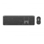 Teclado Y Mouse Logitech Wireless Signature Slim Mk950 Multidispositivo 4000 Dpi Ergonomico Grafito