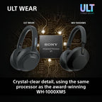 Sony ULT Wear Negro Diadema ANC Bluetooth 5.2 Multipunto Auriculares inalámbricos