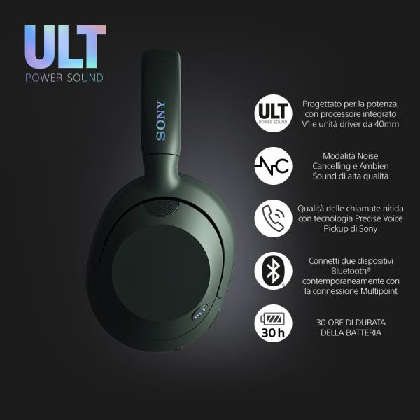Sony Wh-ult900n Green / Auriculares Overear Inalámbricos Main Image