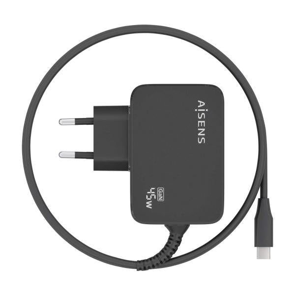 Cargador Gan De Pared Aisens Asch-1Pd45Wl032-Bk/ 1Xusb Tipo-