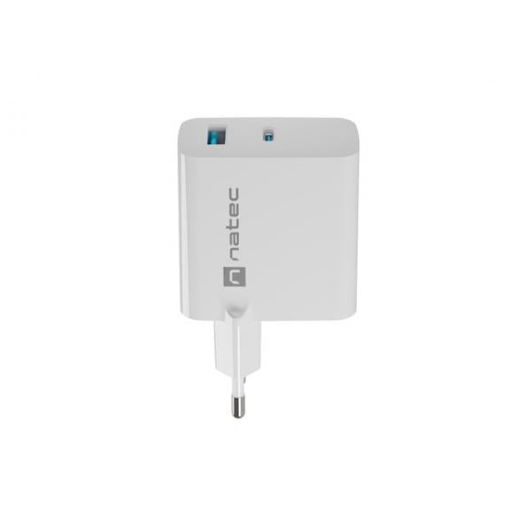 Cargador Natec Ribera Gan 65W Pd3.0 Qc3.0 1Xusb-A + 1Xusb-C