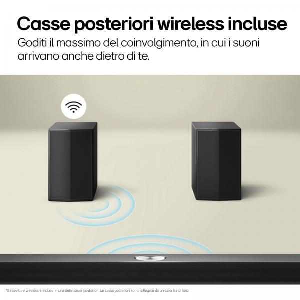 Barra de sonido LG S60TR 5.1 canales Subwoofer inalámbrico 220W 440W Bluetooth 5.3