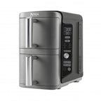 Ninja SL400EU Freidora Doble Vertical 9.5L Negro/Gris - Freidora de aire caliente
