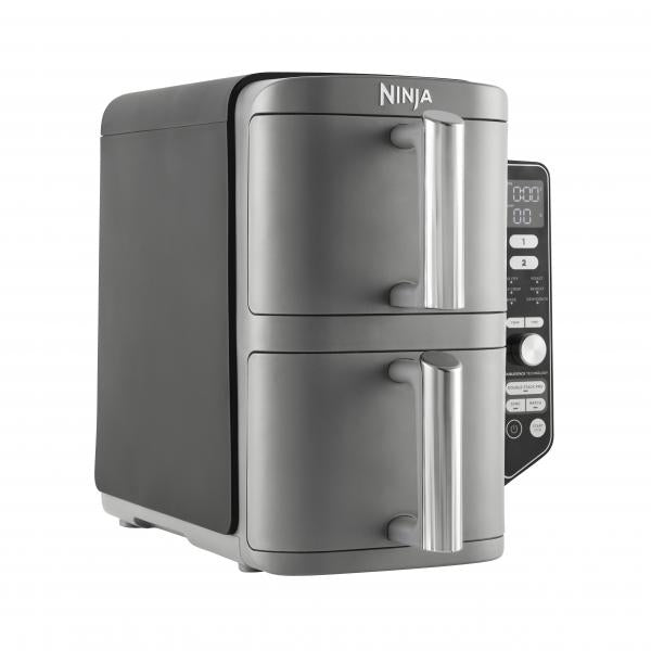 Ninja SL400EU Freidora Doble Vertical 9.5L Negro/Gris - Freidora de aire caliente