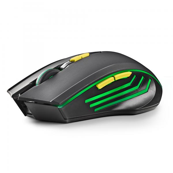 Mouse Ngs Wireless Gmx-200 Receptor 2,4ghz 800-1200-2400-3200 Dpi Bat. 300 Mah Negro