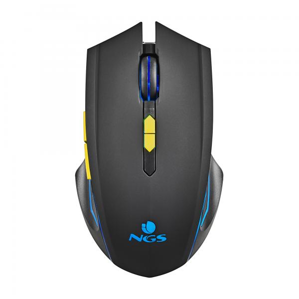 Mouse Ngs Wireless Gmx-200 Receptor 2,4ghz 800-1200-2400-3200 Dpi Bat. 300 Mah Negro