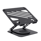 Soporte De Portatil Trust Zeff Metalico Color Negro Plegable Giratorio Hasta 16" 10kg