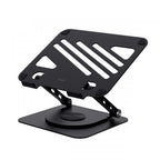 Soporte De Portatil Trust Zeff Metalico Color Negro Plegable Giratorio Hasta 16" 10kg