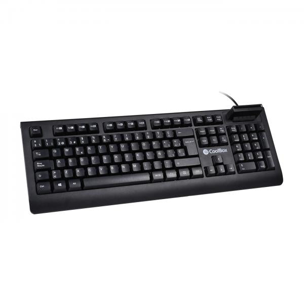 Teclado Coolbox Con Lector Dnie Dnie 4.0 Y Smartcard Integrado Color Negro