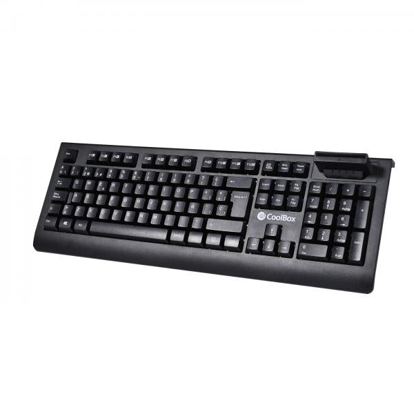 Teclado Coolbox Con Lector Dnie Dnie 4.0 Y Smartcard Integrado Color Negro
