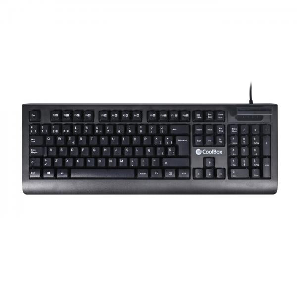 Teclado Coolbox Con Lector Dnie Dnie 4.0 Y Smartcard Integrado Color Negro