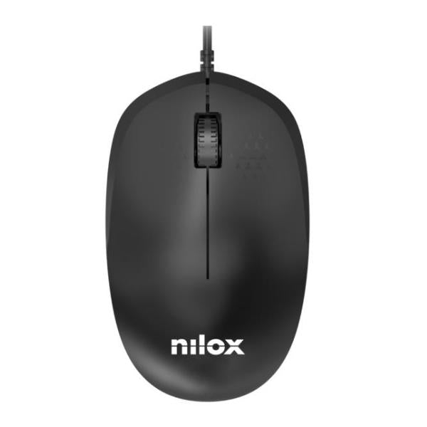 Raton Usb Nilox / 1200 Dpi / 3 botones / Rueda de desplazamiento / Negro / MOUSB1012