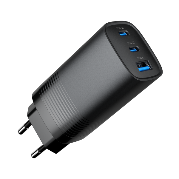 Cargador Rapido Usb Gembird Power Delivery Gan De 3 Puertos