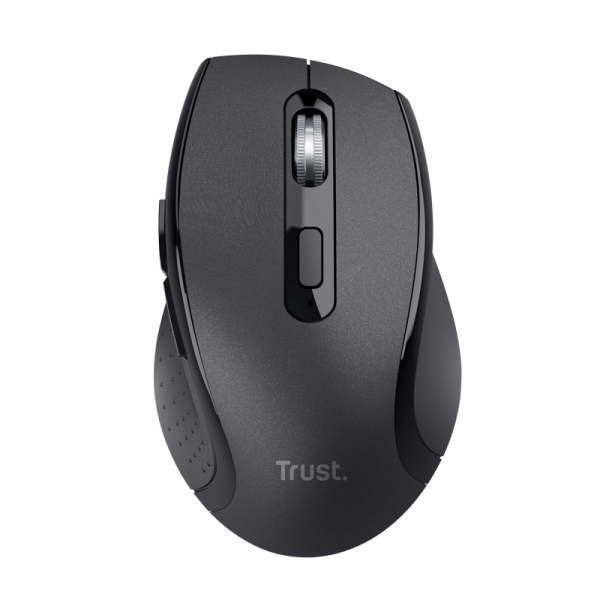 MOUSE TRUST WIRELESS YVI+ NEGRO SILENT CLICK 1600DPI AJUSTABLE 6 BOTONES