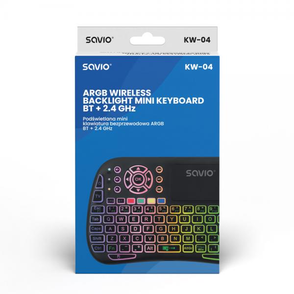 Mini Teclado Inalambrico Smart Tv Savio Kw-04