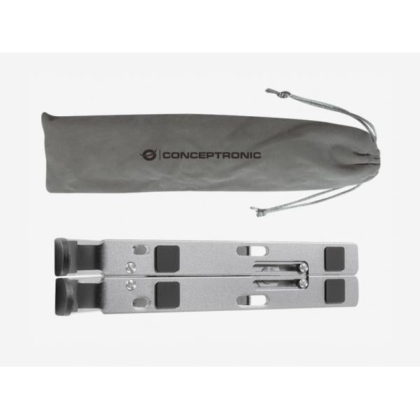 Soporte - Base De Refrigeracion Conceptronic Para Portatiles Hasta 15.6 Pulgadas Aluminio Plegable