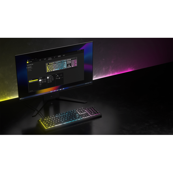 Teclado Gaming Corsair K55 Core Negro Portugues