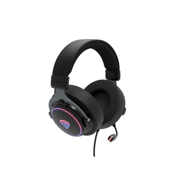 Auriculares Gaming Genesis Neon 764 Cable USB RGB Micrófono Boom Diadema