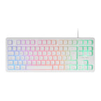 Teclado H-mech Gaming Mars Gaming Mk023 Frances Color Blanco Tamao Compacto Tkl Iluminacion Rgb
