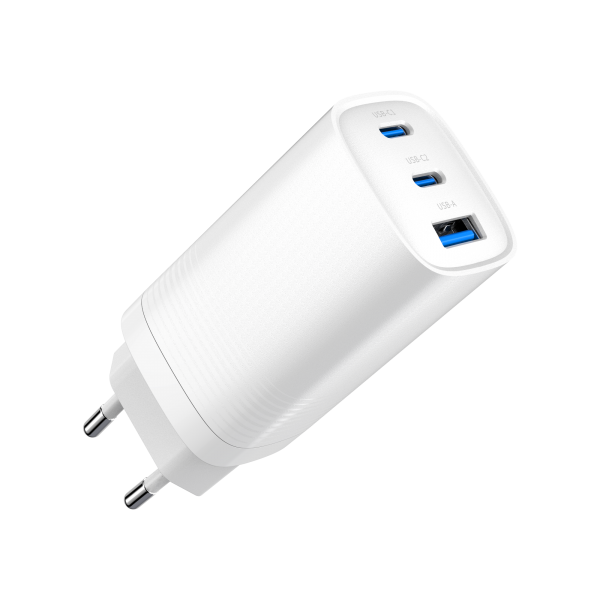 Cargador Rapido Usb Gembird Power Delivery Gan De 3 Puertos