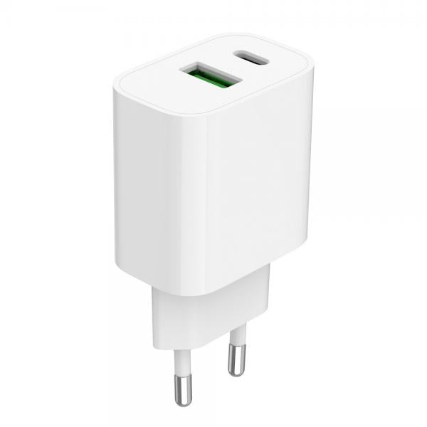 Cargador Rapido Usb Gembird De 2 Puertos Y 20 W, Blanco