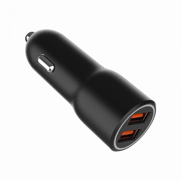 Cargador Rapido Para Coche Gembird Con 2 Puertos Usb, Qc3.0,