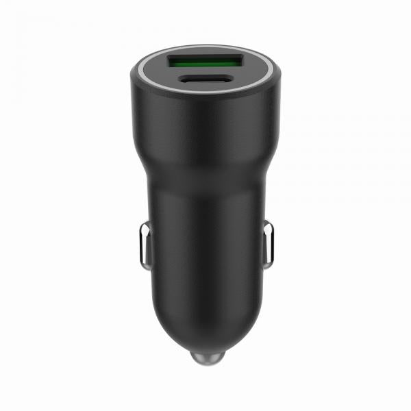 Cargador Rapido Para Coche Gembird Con 2 Puertos Usb, Tipo C