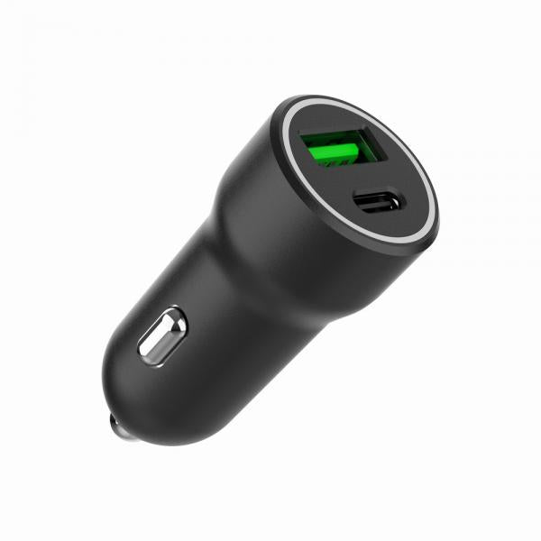 Cargador Rapido Para Coche Gembird Con 2 Puertos Usb, Tipo C