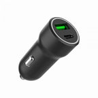 Cargador Rapido Para Coche Gembird Con 2 Puertos Usb, Tipo C