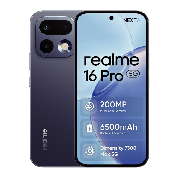 Realme 16 Pro 5G 256GB Gris Cámara de 200 Mpx 8GB de RAM Procesador MediaTek Dimensity 7300-Max