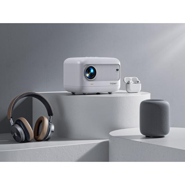 Mini Proyector Portátil Yaber L1 LCD HD - con Wifi y Bluetooth para Móvil - Enfoque eléctrico - Blanco