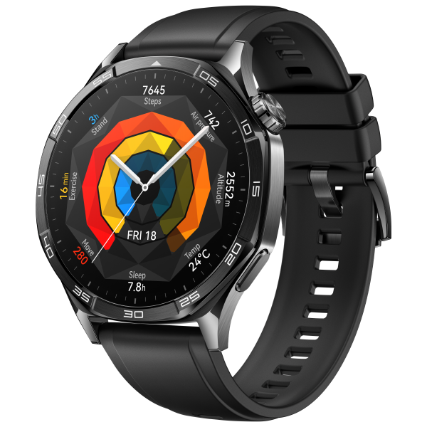 Huawei Watch GT5 46mm GPS Correa Fluoroelastómero Negro - Reloj Inteligente