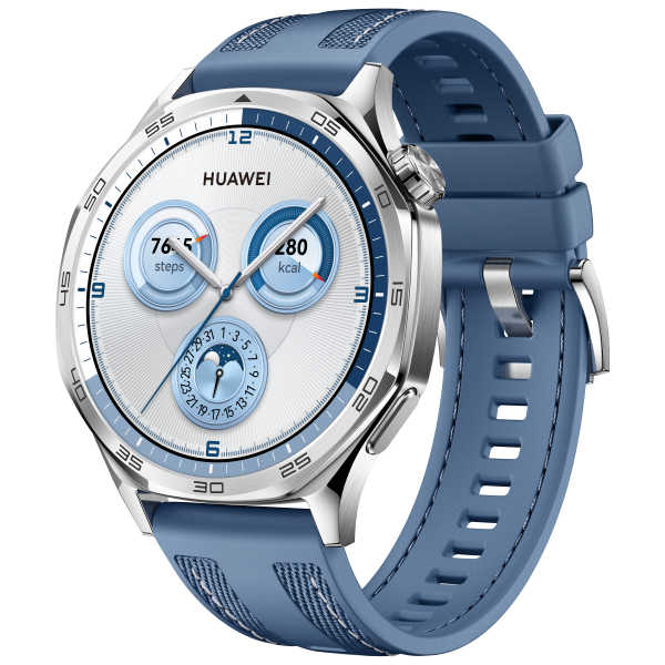 Huawei Watch GT5 46mm GPS Correa de Tejido Azul - Reloj Inteligente