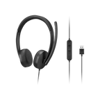 Headset Usb -a Lenovo Wired Stereo Cancelacion Ruido, Boton De Micro Y Control Volumen