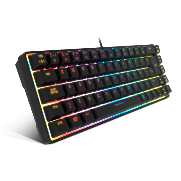 Teclado Gaming con Cable KROM Kalista - USB 2.0  Cable 150cm  RGB  Negro