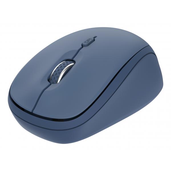 Mouse Trust Wireless Y Bluetooth Yvi+ Azul 1600dpi Ajustable 3 Botones 3 Dispositivos