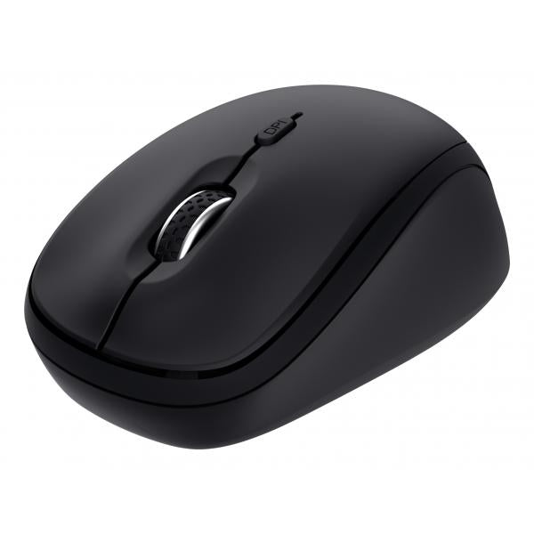 MOUSE TRUST WIRELESS Y BLUETOOTH YVI+ NEGRO 1600DPI AJUSTABLE 3 BOTONES 3 DISPOSITIVOS Hover Image