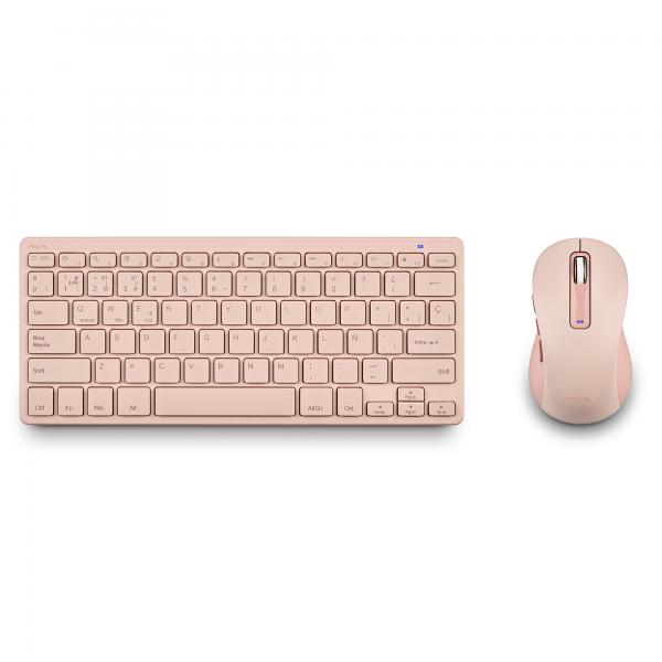 Pack Inalámbrico Silencioso NGS Fantasy - USB  Teclado y Ratón  Rosa