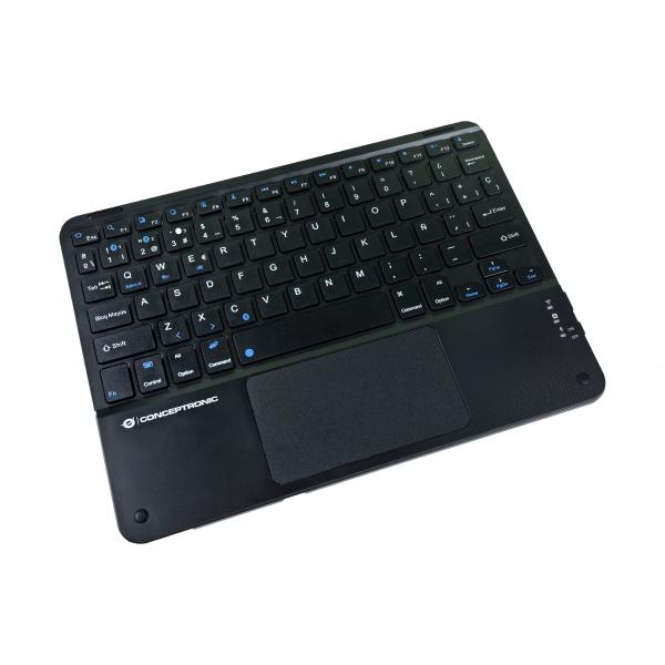 Teclado Mini Bluetooth 10" Conceptronic Con Touchpad Tobin01bes