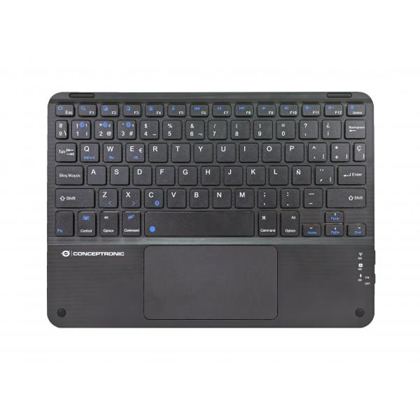 Teclado Mini Bluetooth 10" Conceptronic Con Touchpad Tobin01bes Hover Image