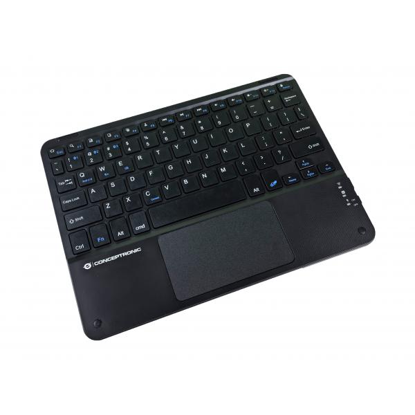 Teclado Mini Bluetooth 10" Conceptronic Ingles Con Touchpad Tobin01bus