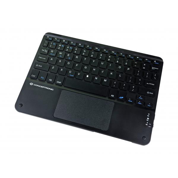 Teclado Mini Bluetooth 10" Conceptronic Ingles Con Touchpad Tobin01bus