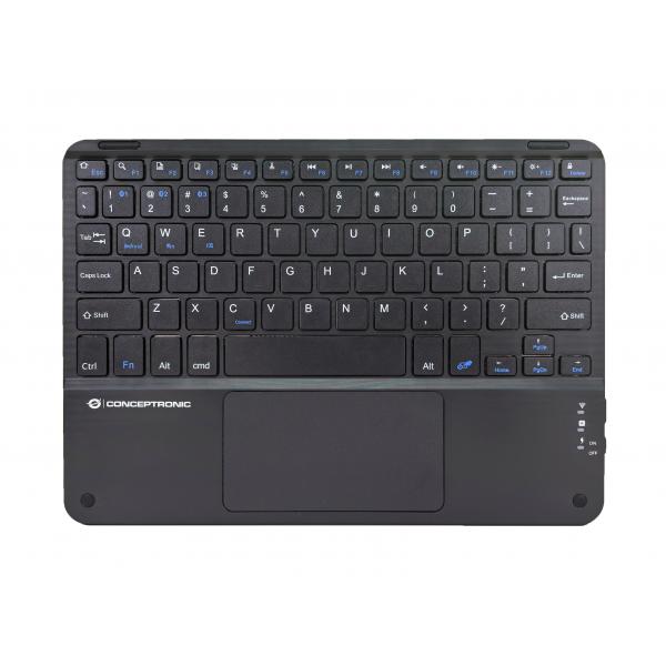 Teclado Mini Bluetooth 10" Conceptronic Ingles Con Touchpad Tobin01bus Hover Image